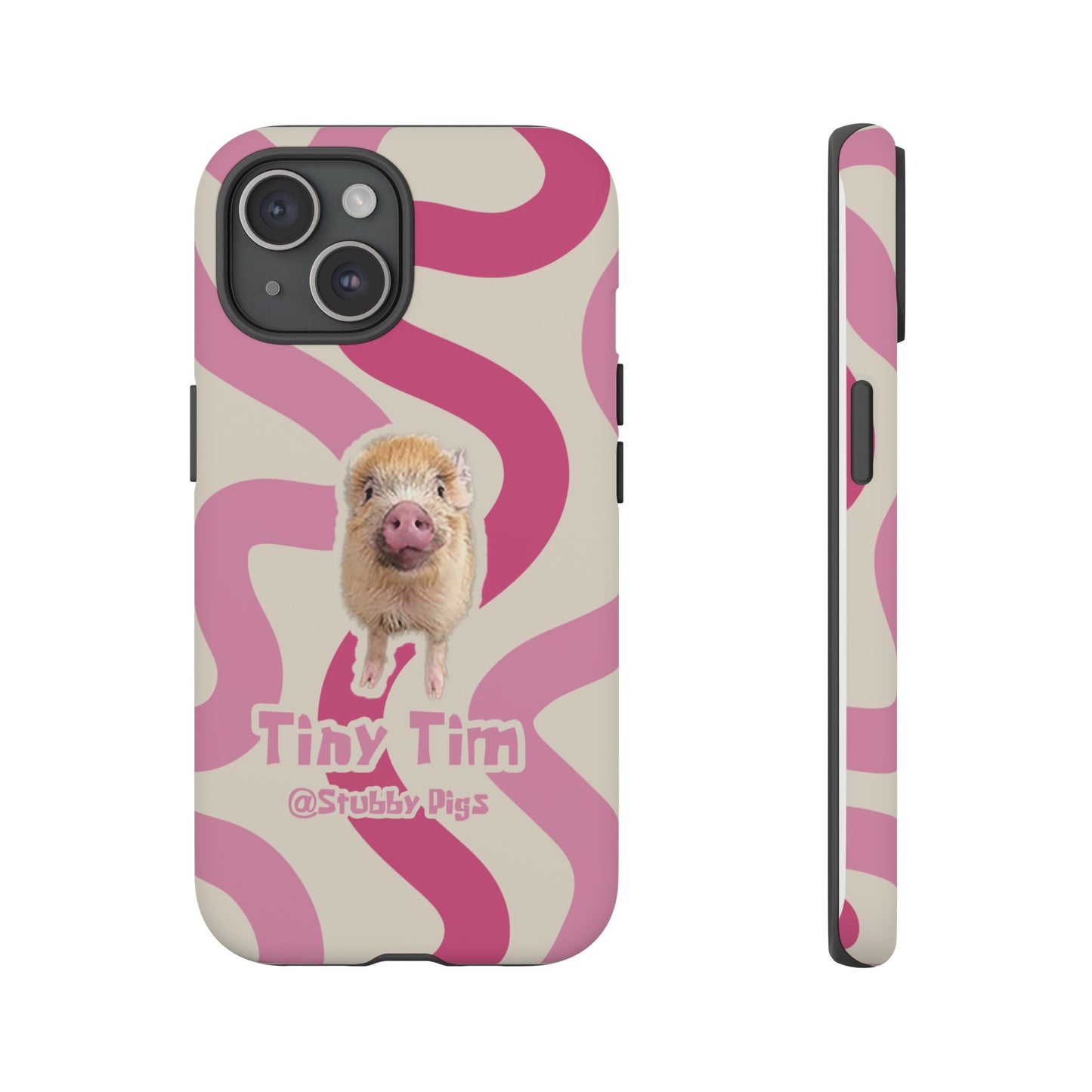 Tiny Tim Stubby Pigs iPhone 15 Case 🤳🐷